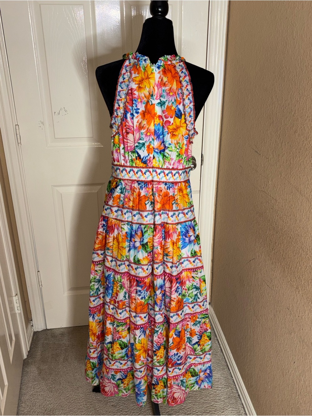 Miriam Voile Dress Ivory by Hale Bob Size Medium - Picture 4 of 10